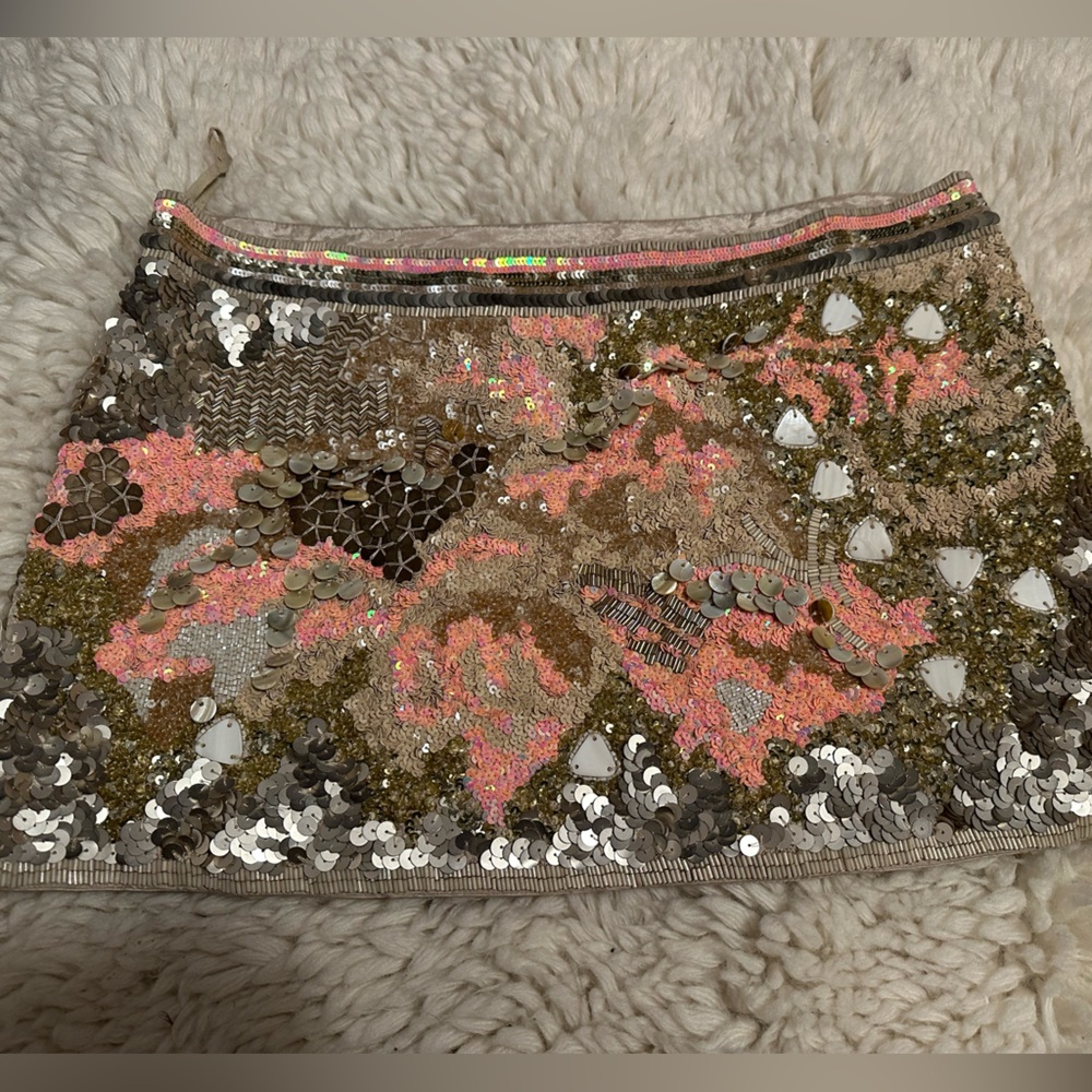 All Saints Multi-Color Sequin Mini Skirt